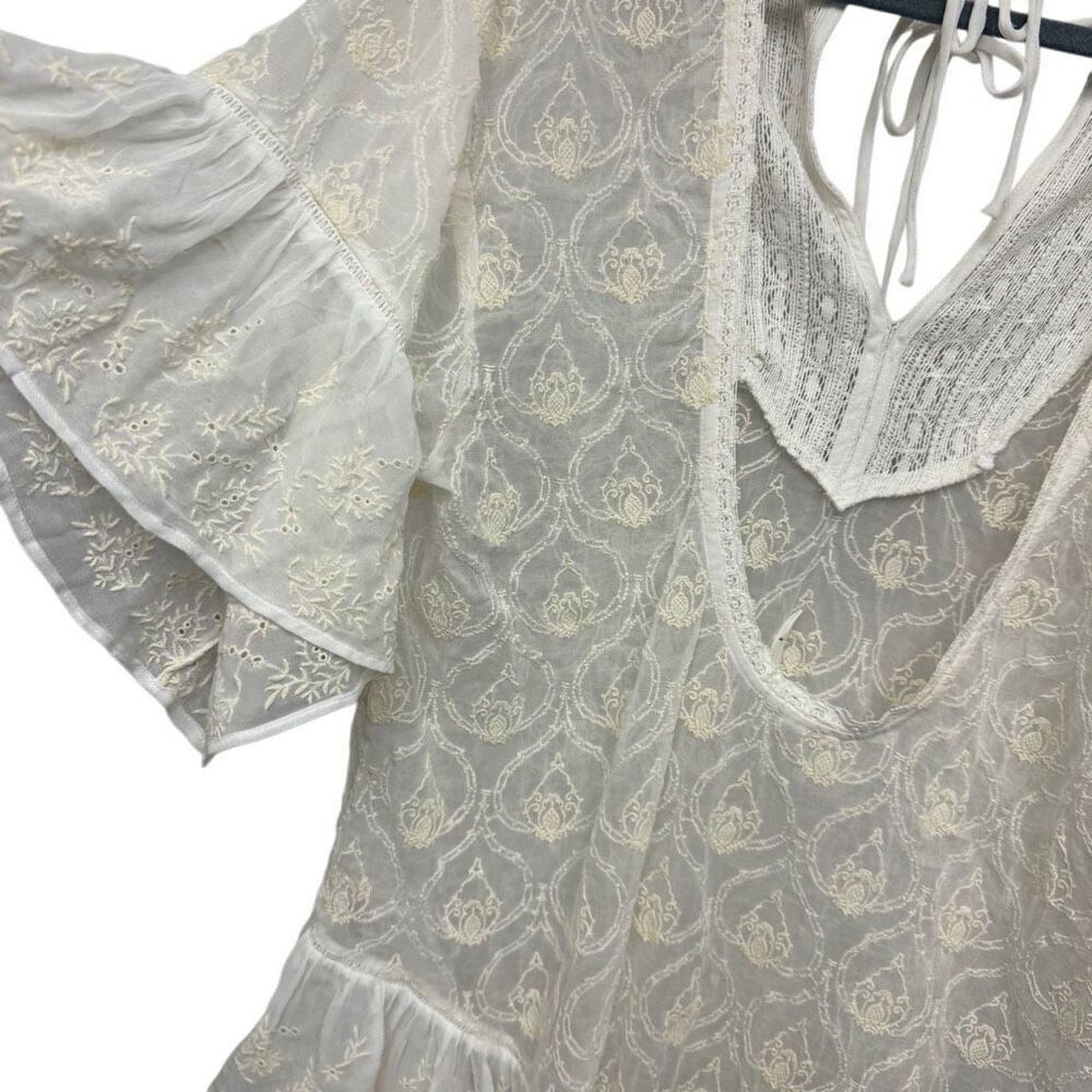 Anthropologie The Deco Tunic Dress in white size small - Picture 6 of 6